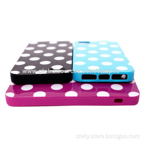 Beautiful wave point TPU case for iPhone 5, various colors are available